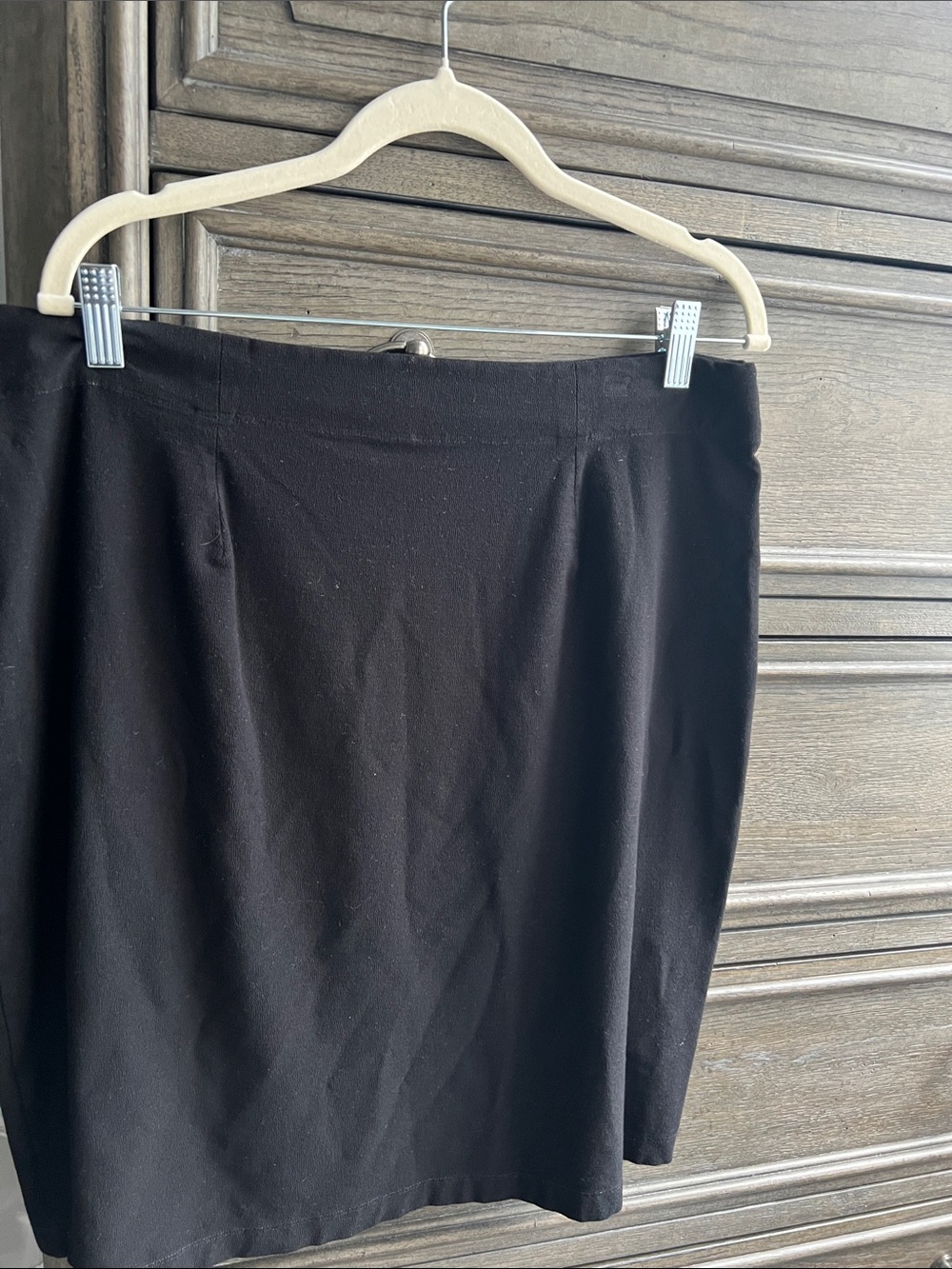 Eileen Fisher Washable Stretch Crepe Minimalist Skirt Size L